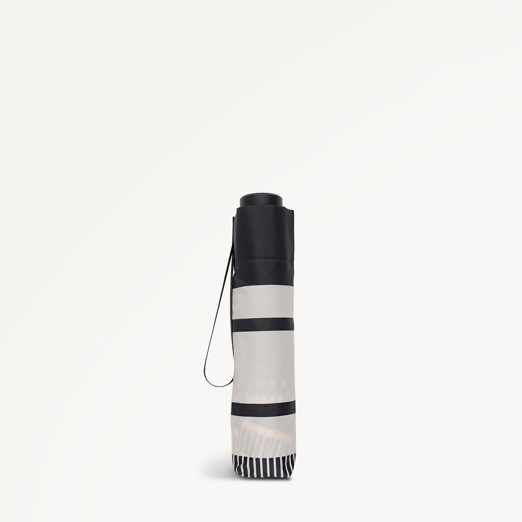 Radley Stripe Responsible Handbag Umbrella Black - 112918