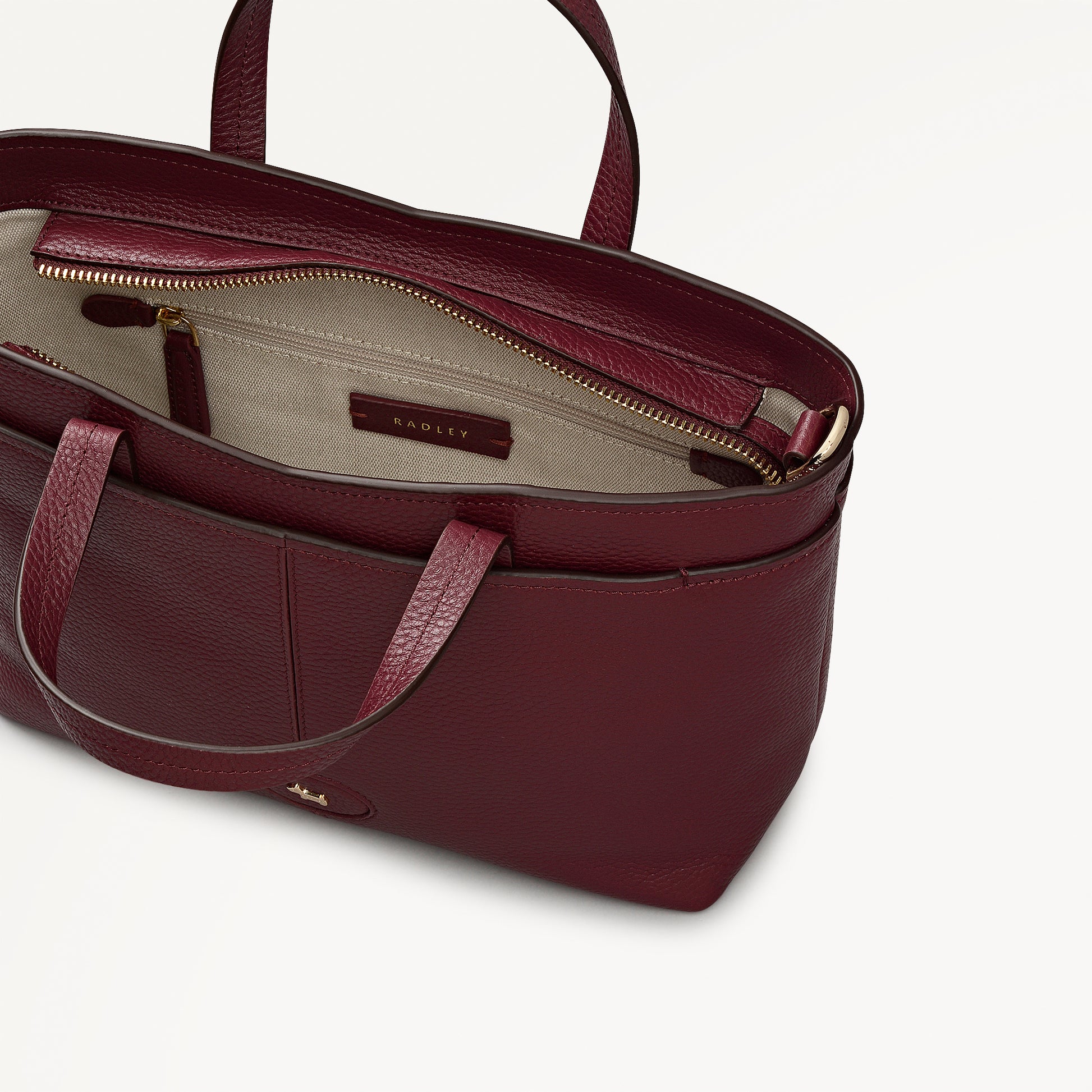 Maldon Mews Medium Ziptop Grab Dark Cherry - 112921