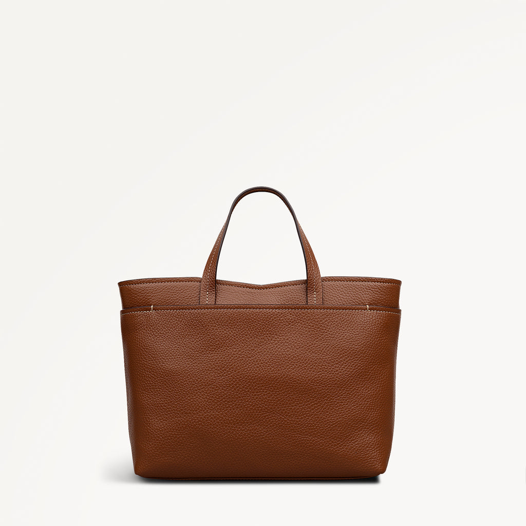 Maldon Mews Medium Ziptop Grab Cognac - 112922