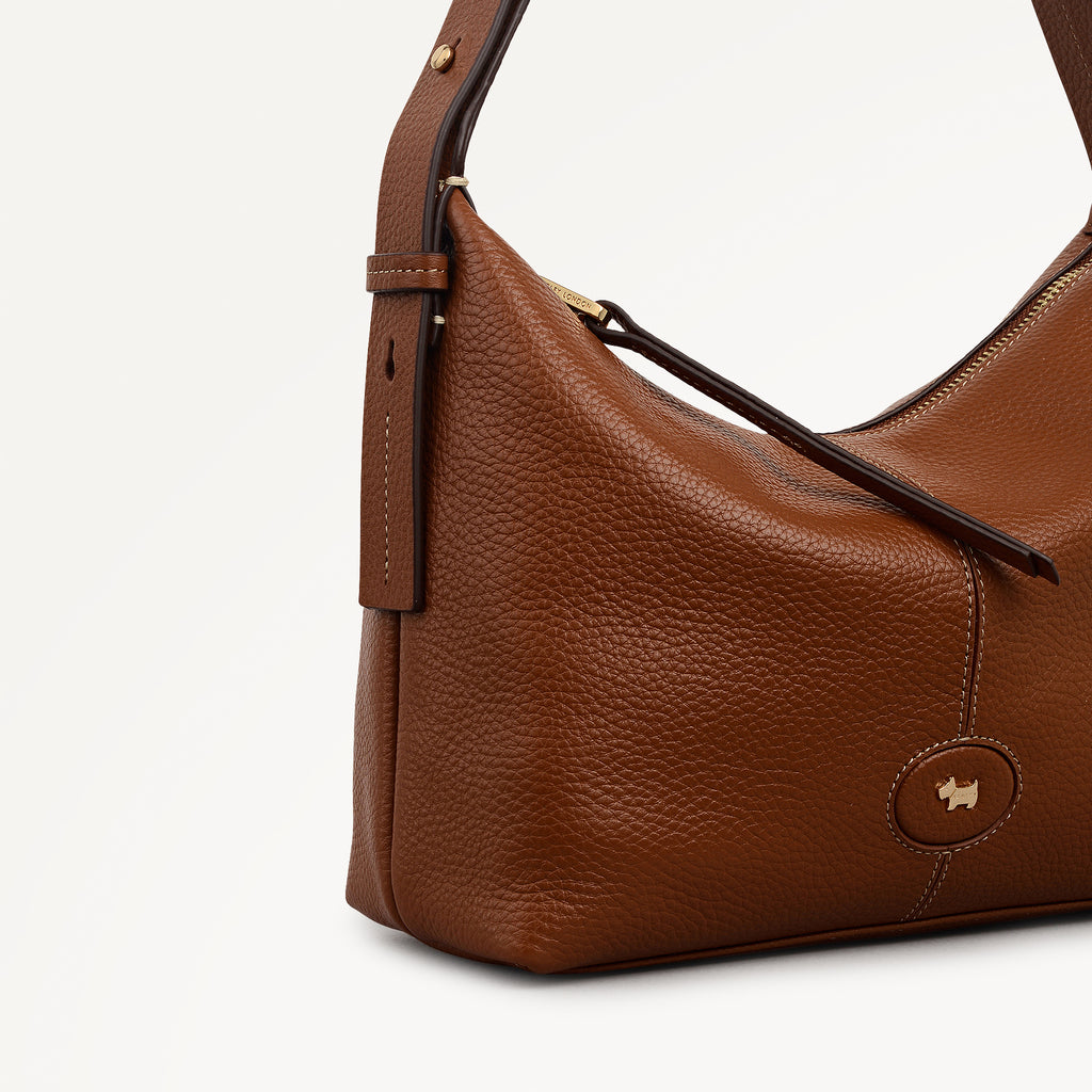 Maldon Mews Medium Ziptop Shoulder Cognac - 112929