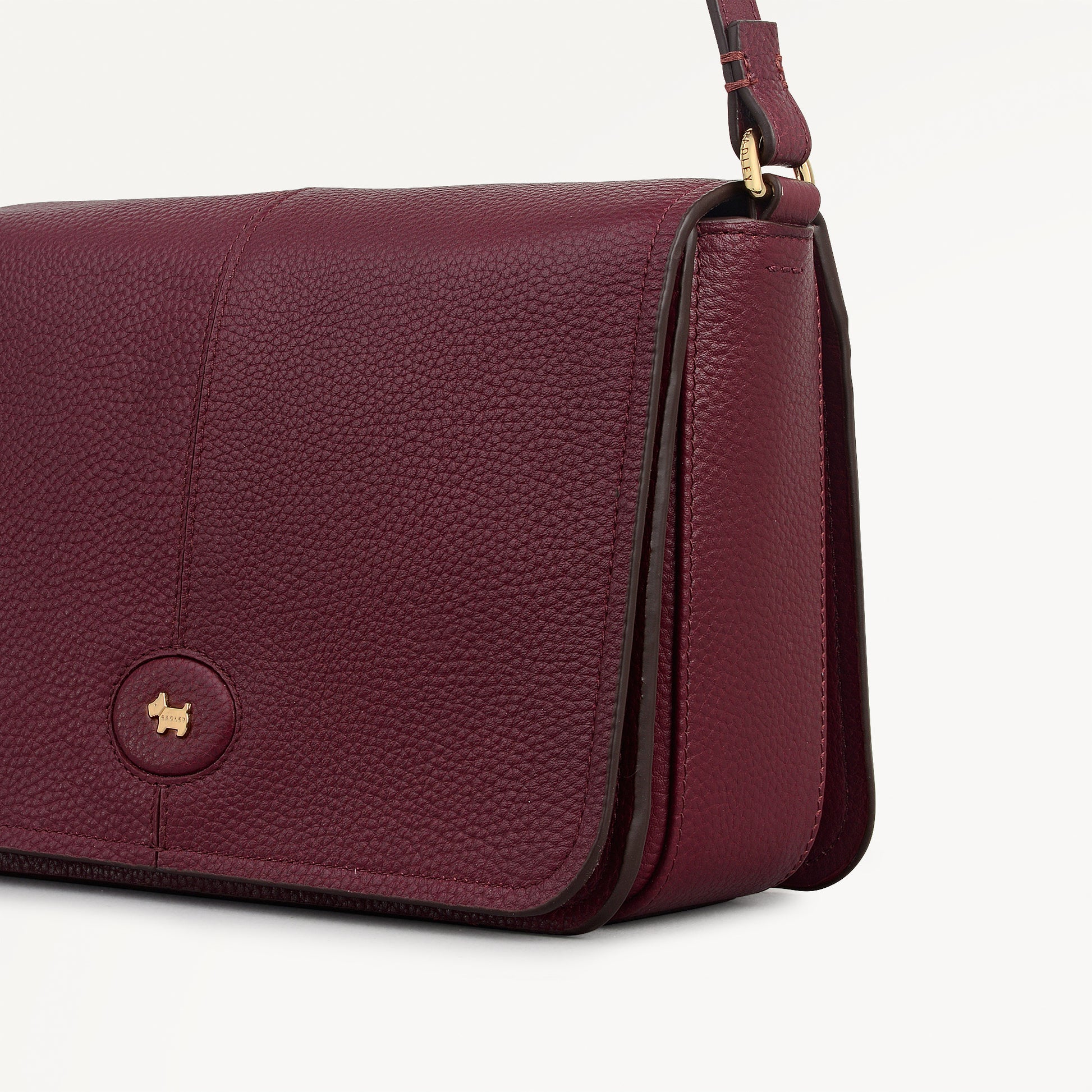 Maldon Mews Medium Flapover Cross Body Dark Cherry - 112930