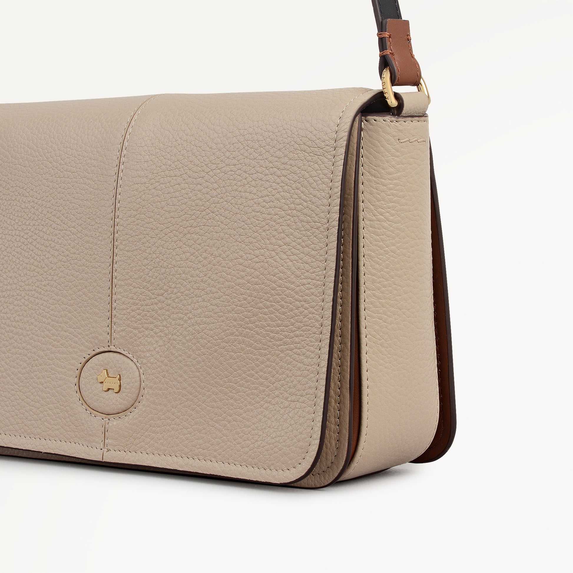 Maldon Mews - Colourblock Medium Flapover Cross Body Porcini - 112934