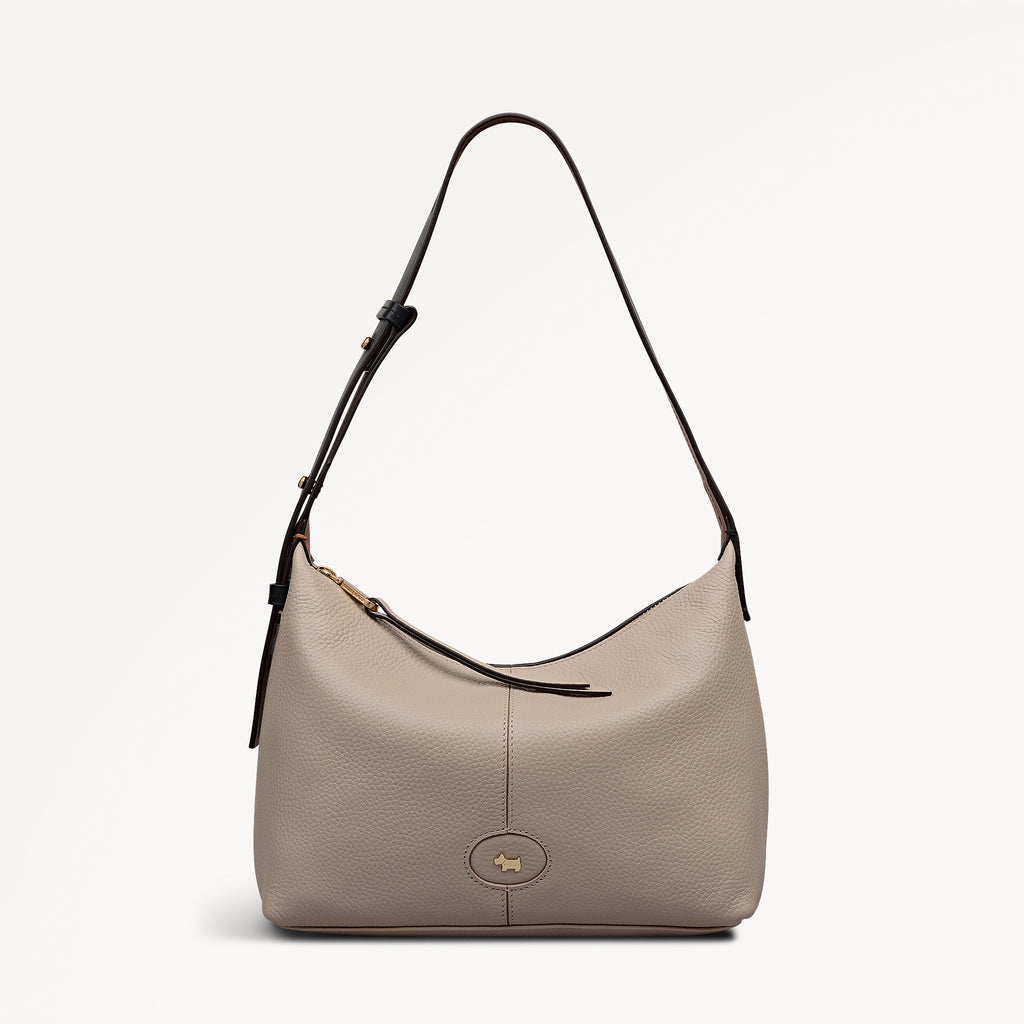 Maldon Mews - Colourblock Medium Ziptop Shoulder Porcini - 112935