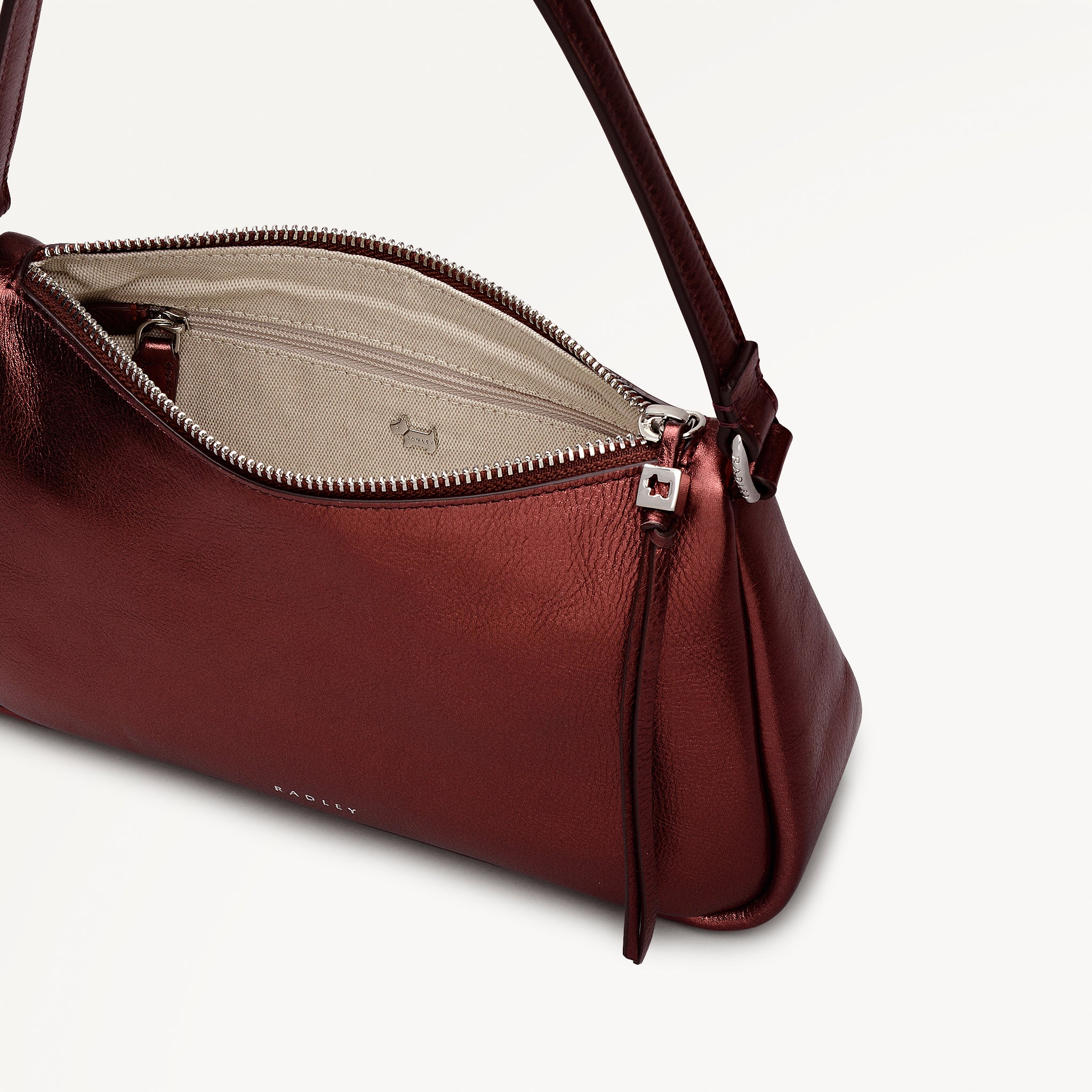 Carlton Close - Metallic Small Ziptop Shoulder Bronze - 112950