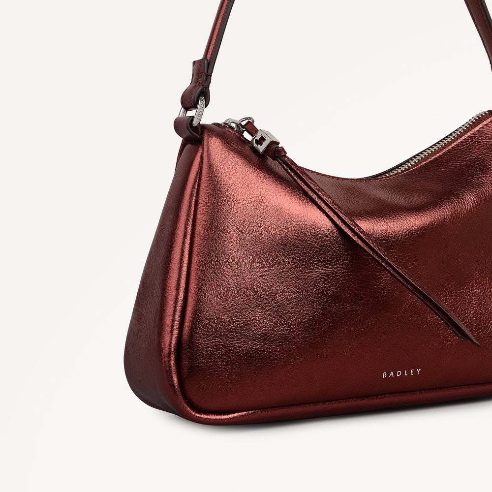 Carlton Close - Metallic Small Ziptop Shoulder Bronze - 112950