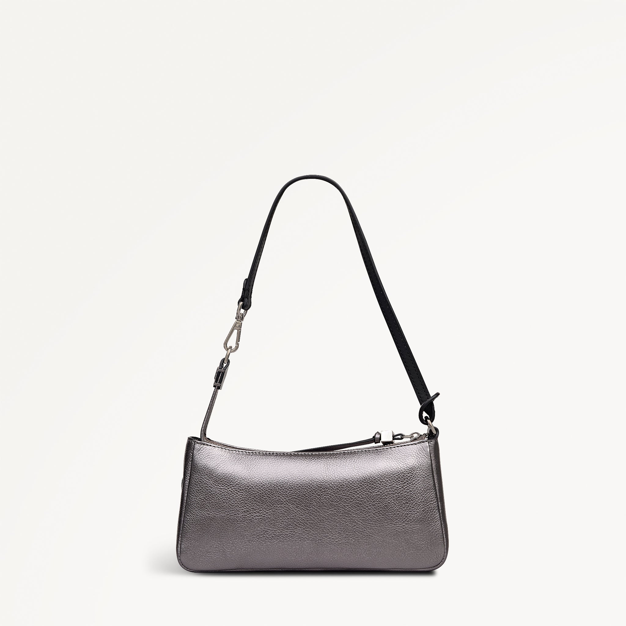 Carlton Close - Metallic Mini Ziptop Shoulder Gun Metal - 112951