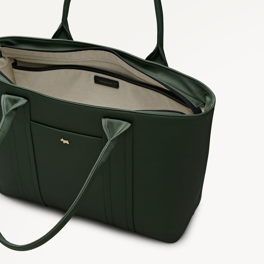 Grove Close - Responsible Large Ziptop Tote Khaki - 112961