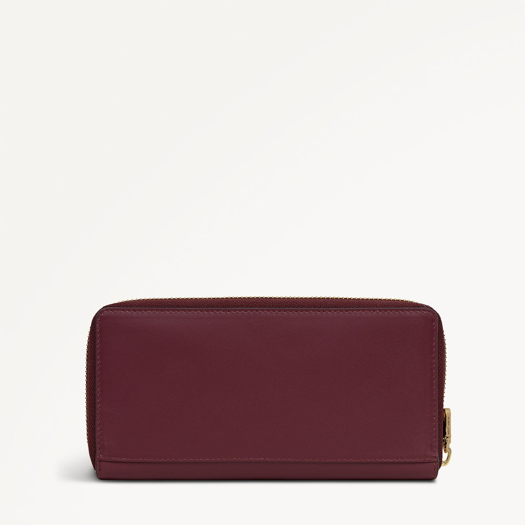 Hadley Lane Large Zip Around Wallet Dark Cherry - 112969