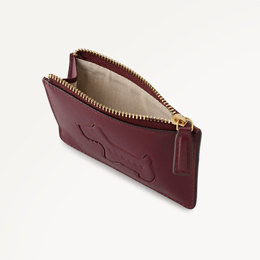 Hadley Lane Small Zip Card & Coin Holder Dark Cherry - 112977