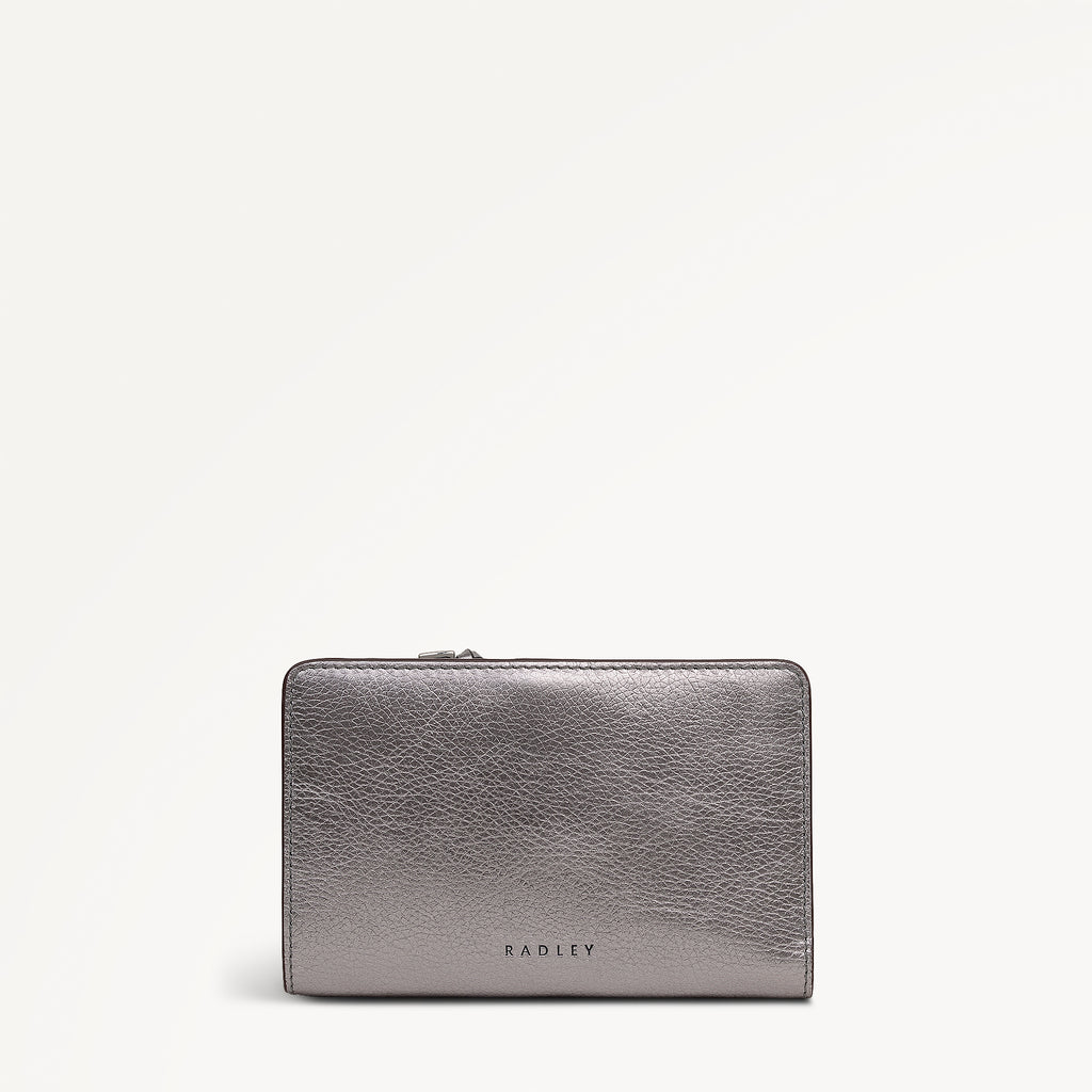 Carlton Close - Metallic Medium Bifold Purse Gun Metal - 112980