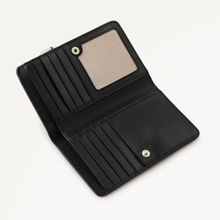 Carlton Close - Metallic Medium Bifold Purse Gun Metal - 112980