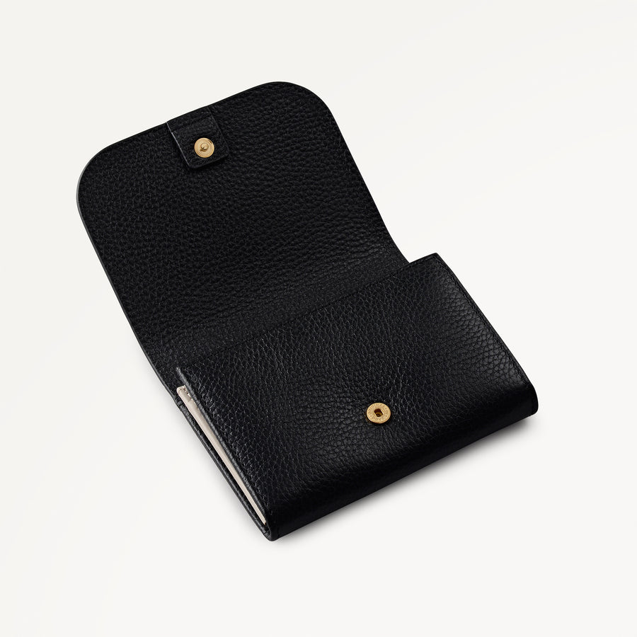 Maldon Mews Medium Flapover Purse Black - 112982