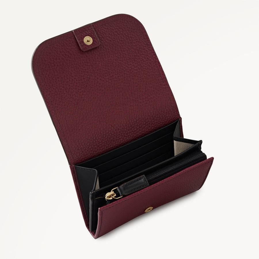 Maldon Mews Medium Flapover Purse Dark Cherry - 112985