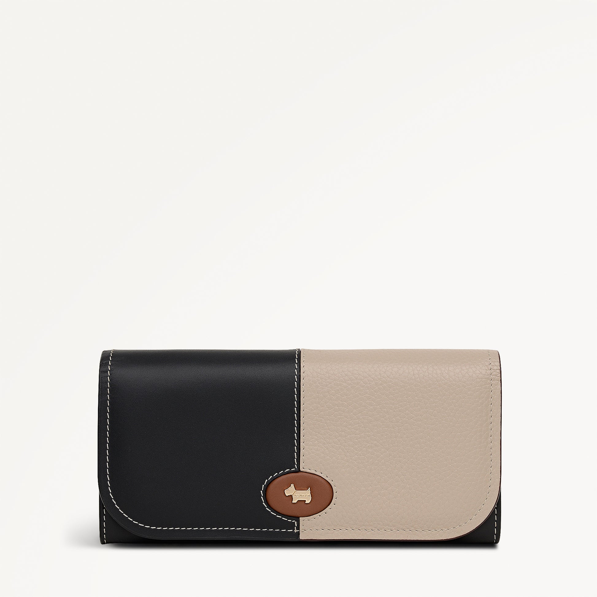 Maldon Mews - Colourblock Large Flapover Wallet Black - 112988