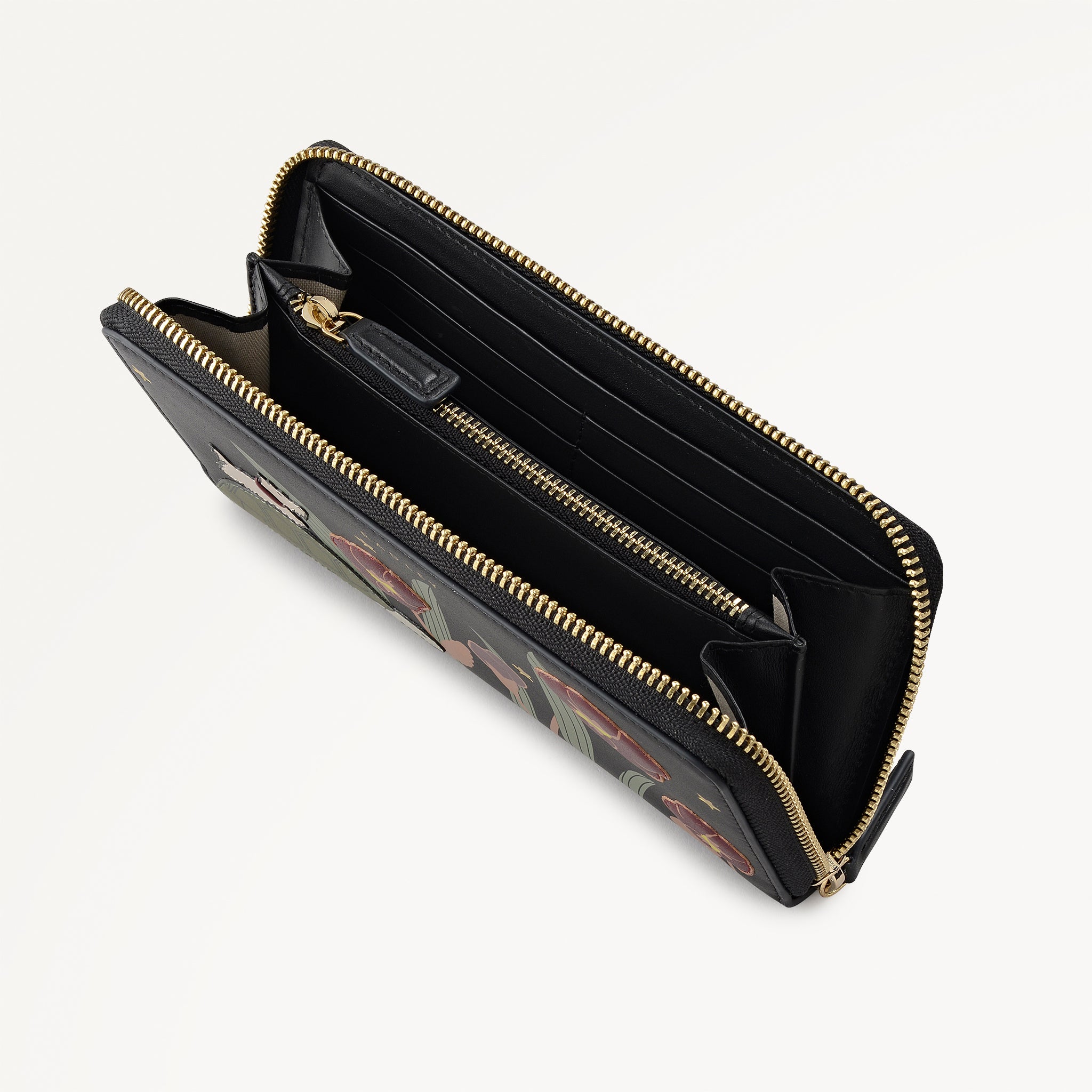 Midnight Wanderer Large Zip Around Wallet Black - 112990