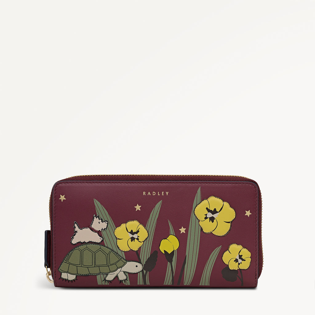 Midnight Wanderer Large Zip Around Wallet Dark Cherry - 112991