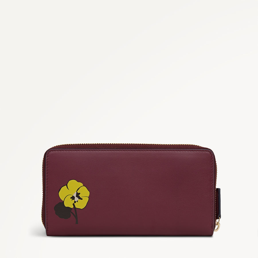 Midnight Wanderer Large Zip Around Wallet Dark Cherry - 112991