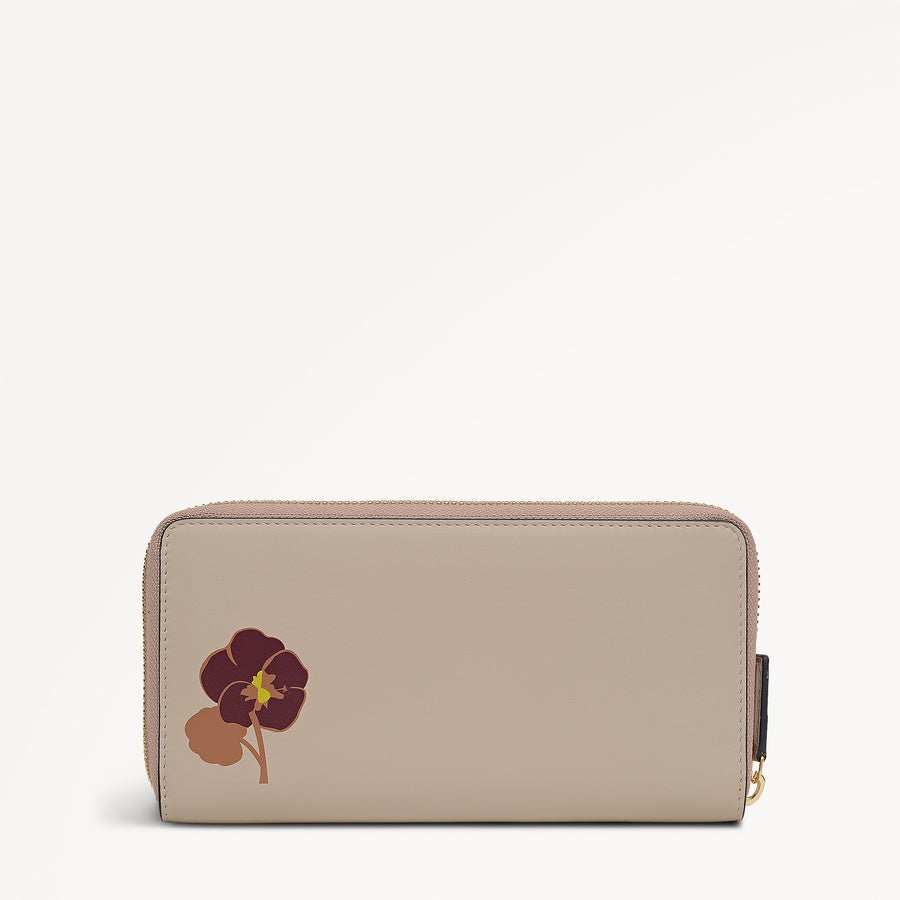 Midnight Wanderer Large Zip Around Wallet Porcini - 112992