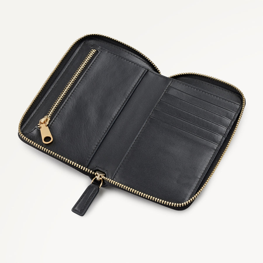 Midnight Wanderer Medium Zip Around Purse Black - 112995