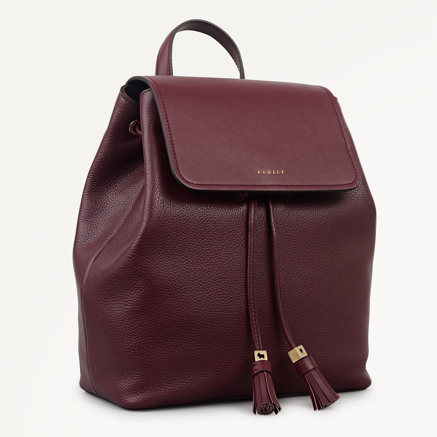 Noble Alley Small Flapover Backpack Dark Cherry - 113011