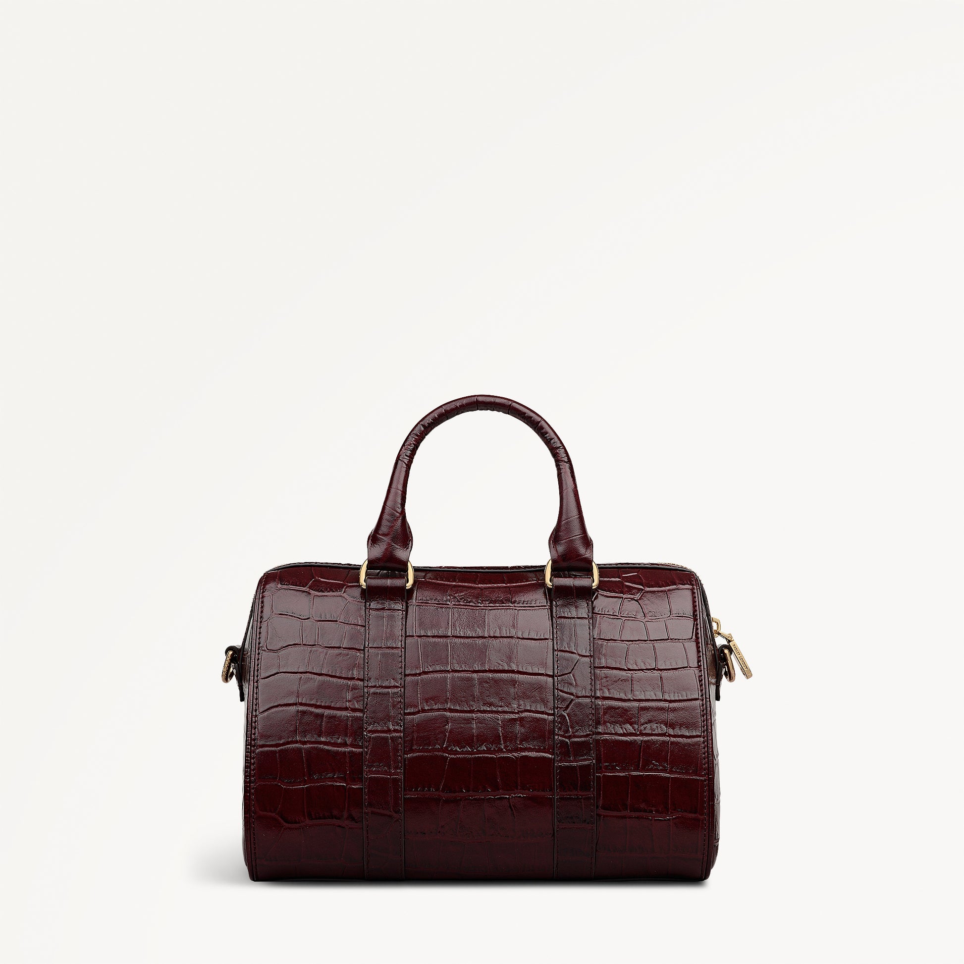 Noble Alley - Faux Croc Medium Ziptop Grab Dark Cherry - 113012