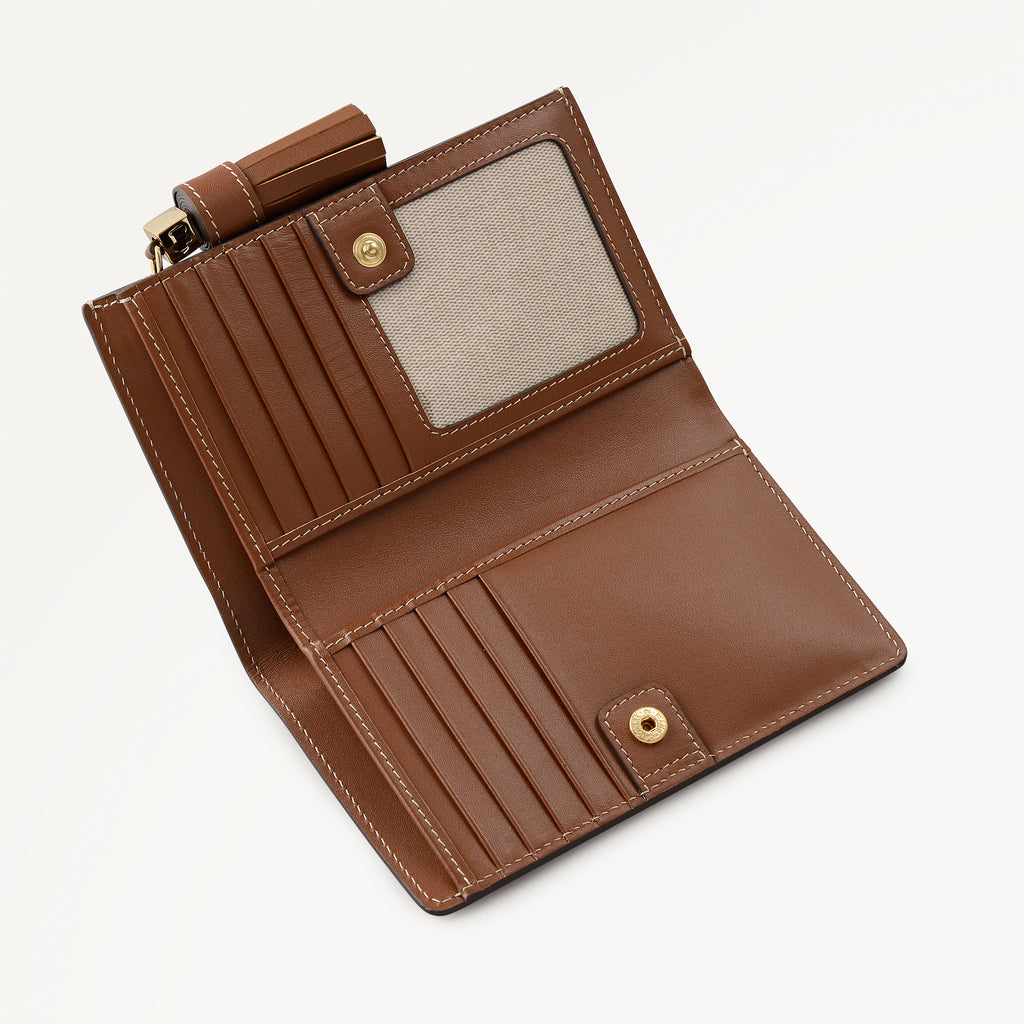 Noble Alley - Colourblock Medium Bifold Purse Porcini - 113021