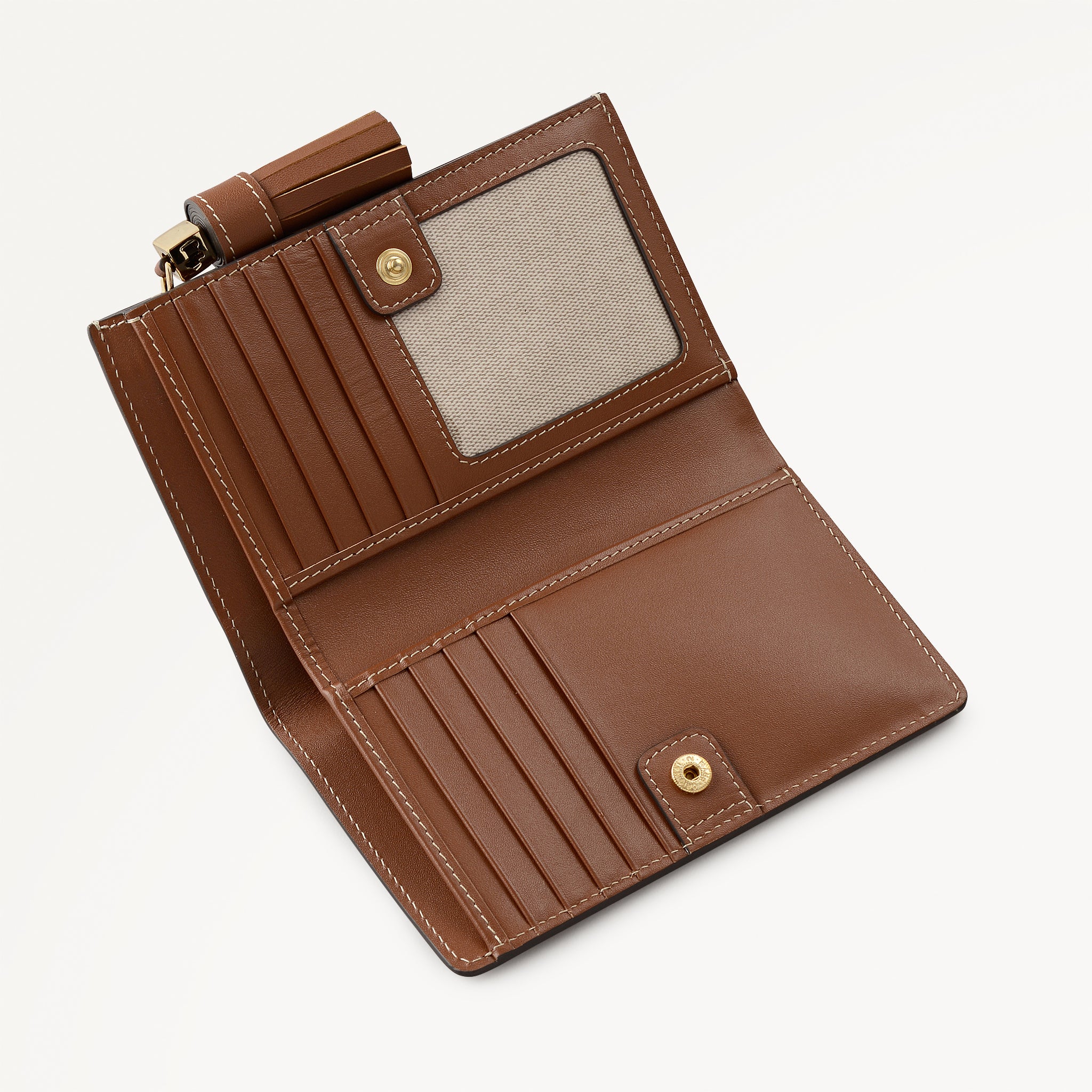 Noble Alley - Colourblock Medium Bifold Purse Porcini - 113021
