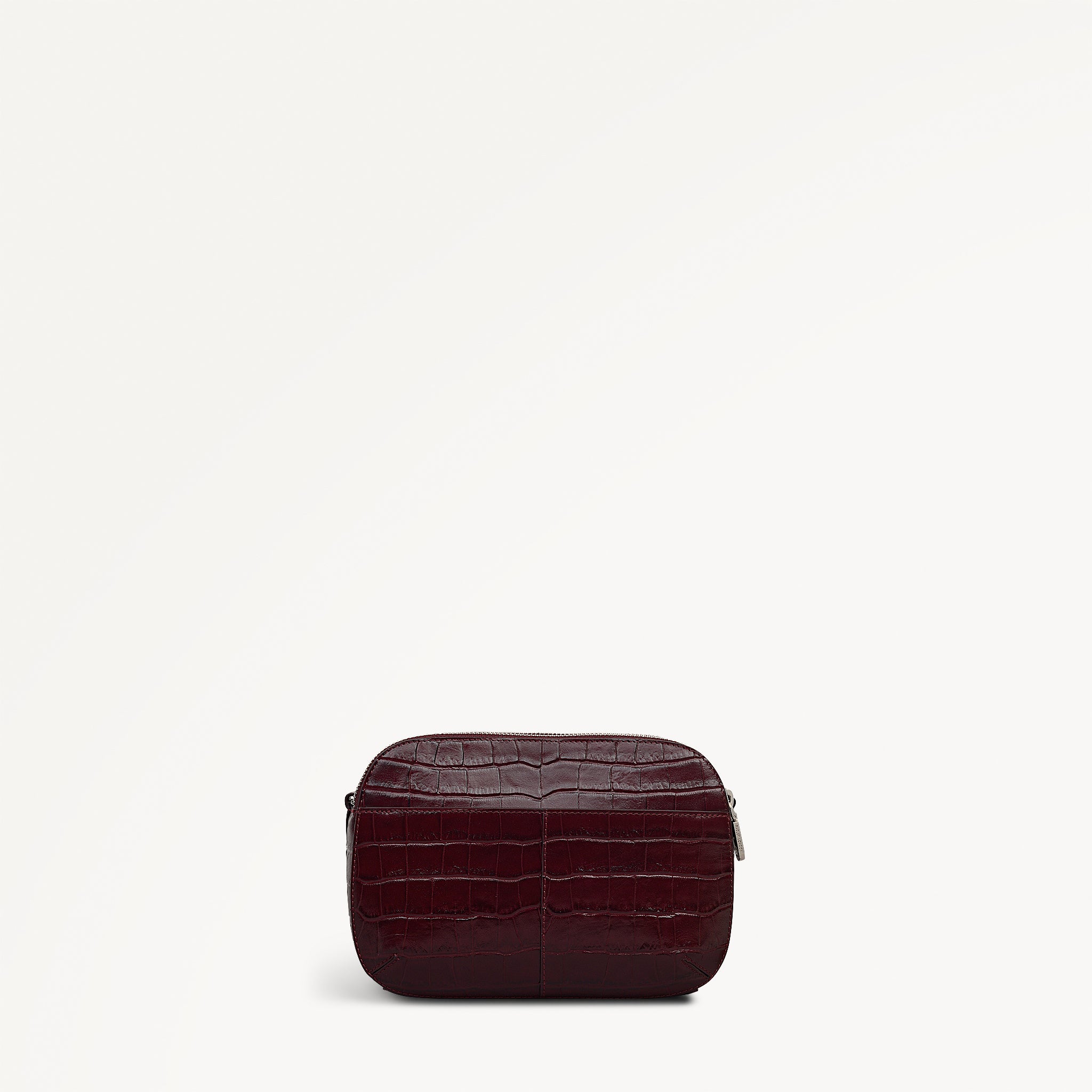 Dukes Place - Faux Croc Medium Ziptop Cross Body Dark Cherry - 113024