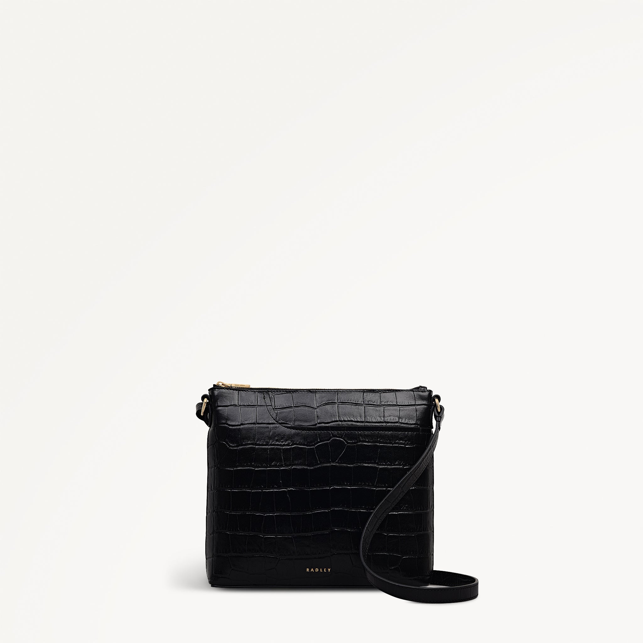 Pockets - Faux Croc Small Ziptop NS Cross Body - RHF13701