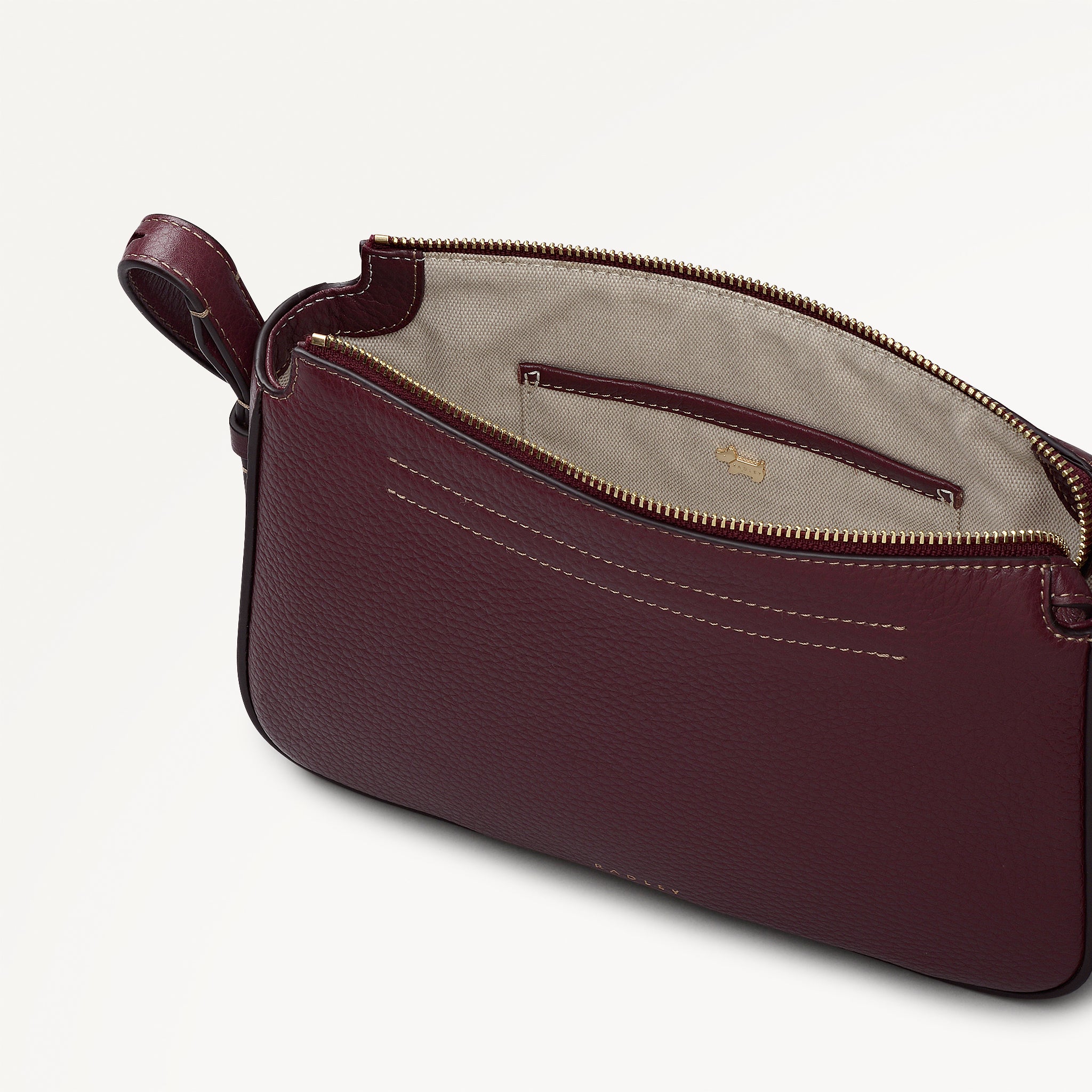 Dark Cherry Small Ziptop Cross Body Bag | Oak Street SS26 | Radley