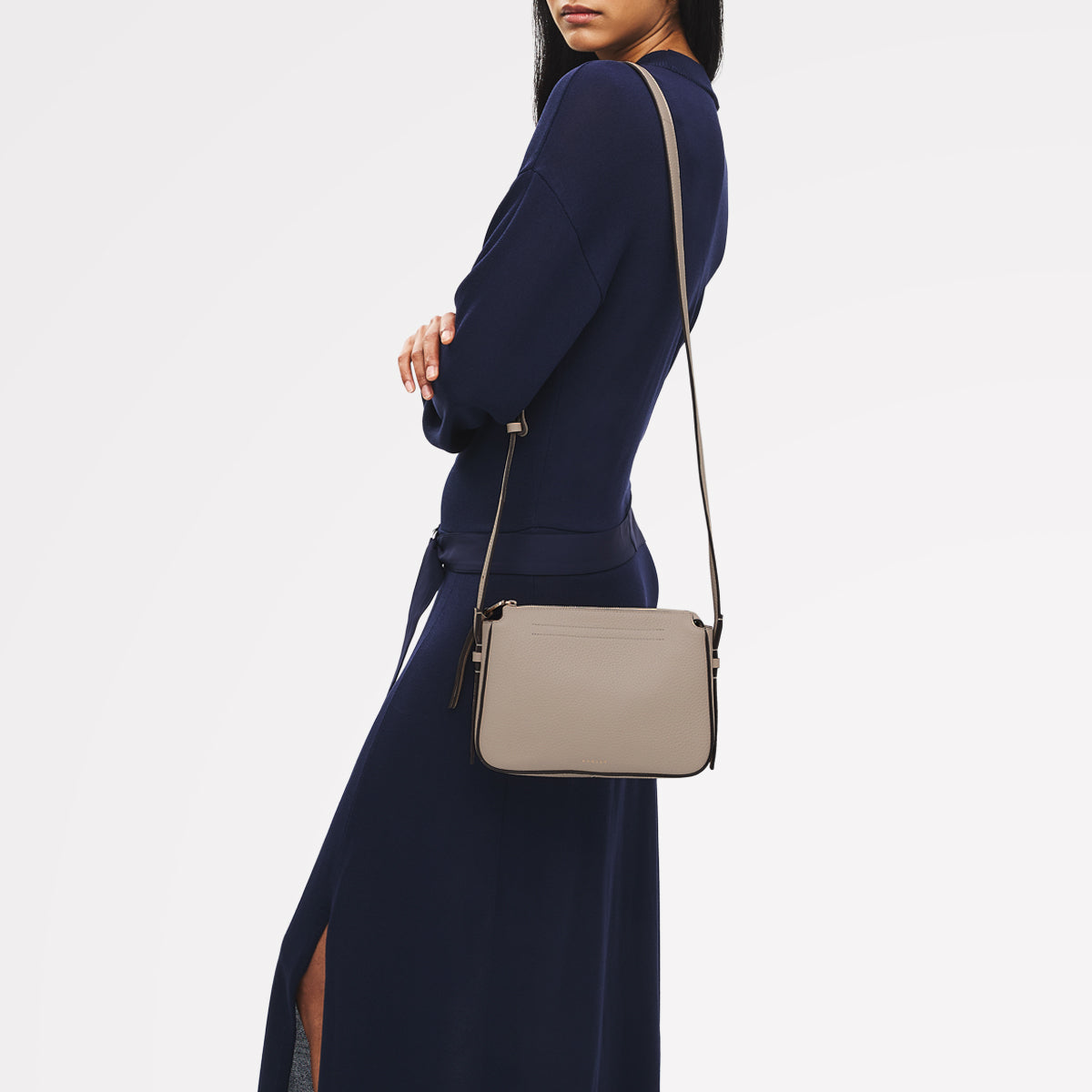 Oak Street Small Ziptop Cross Body Porcini - 113032