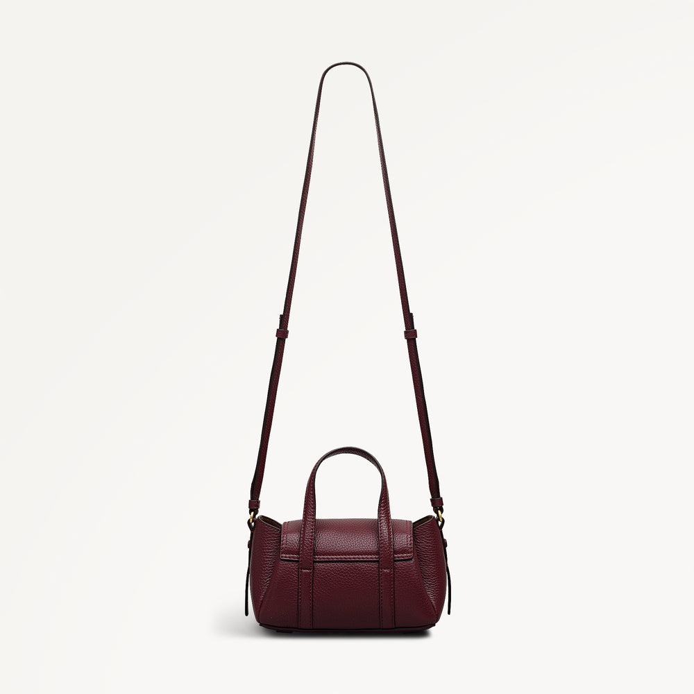 The Chancery Small Flapover Grab Dark Cherry - 113035