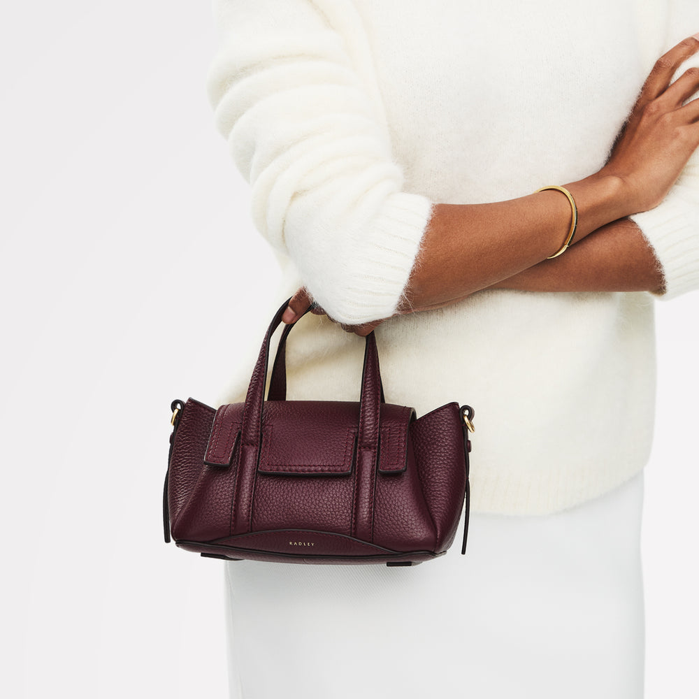 The Chancery Small Flapover Grab Dark Cherry - 113035