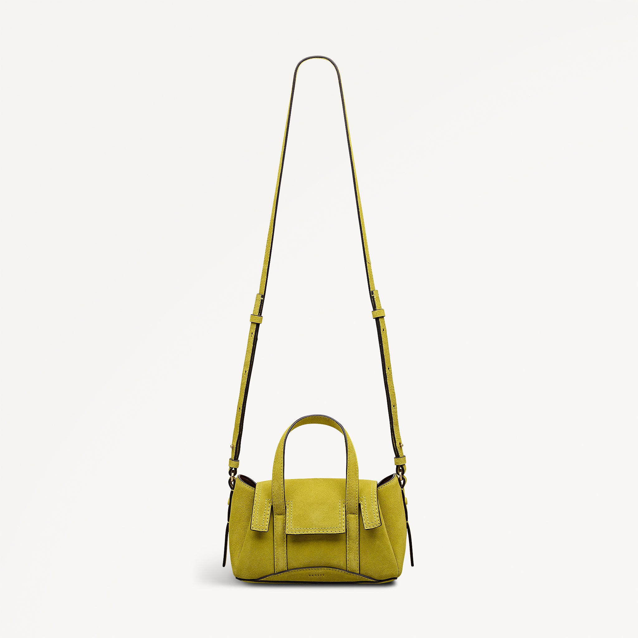 The Chancery - Suede Small Flapover Grab Limoncello - 113036