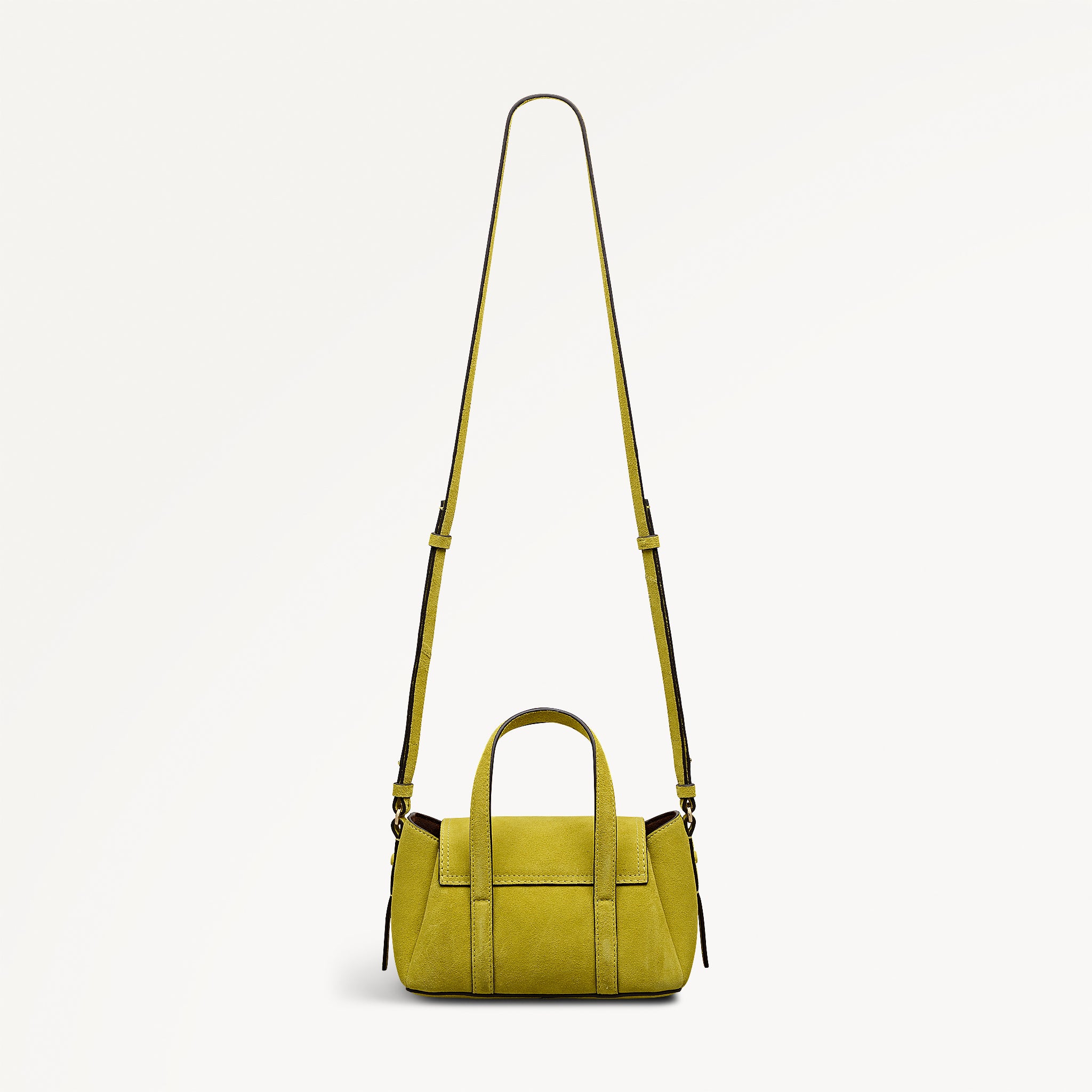 The Chancery - Suede Small Flapover Grab Limoncello - 113036