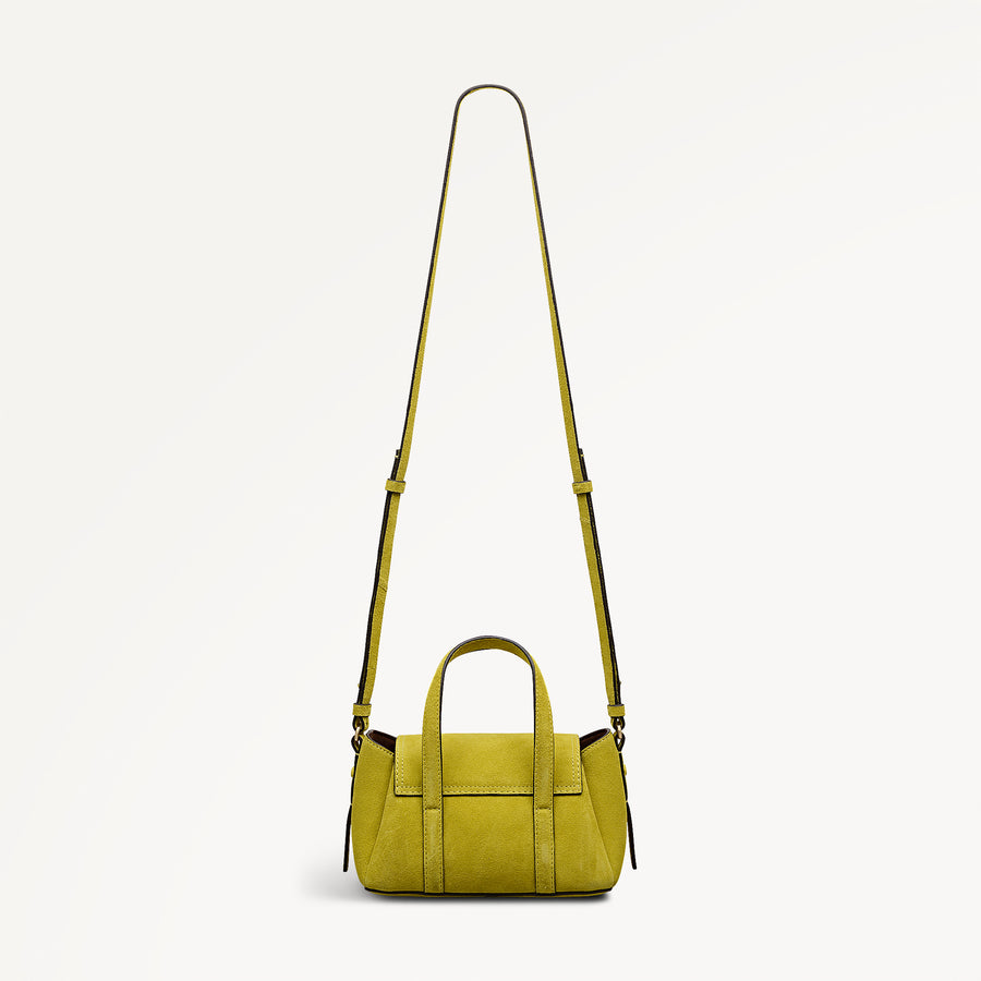 The Chancery - Suede Small Flapover Grab Limoncello - 113036