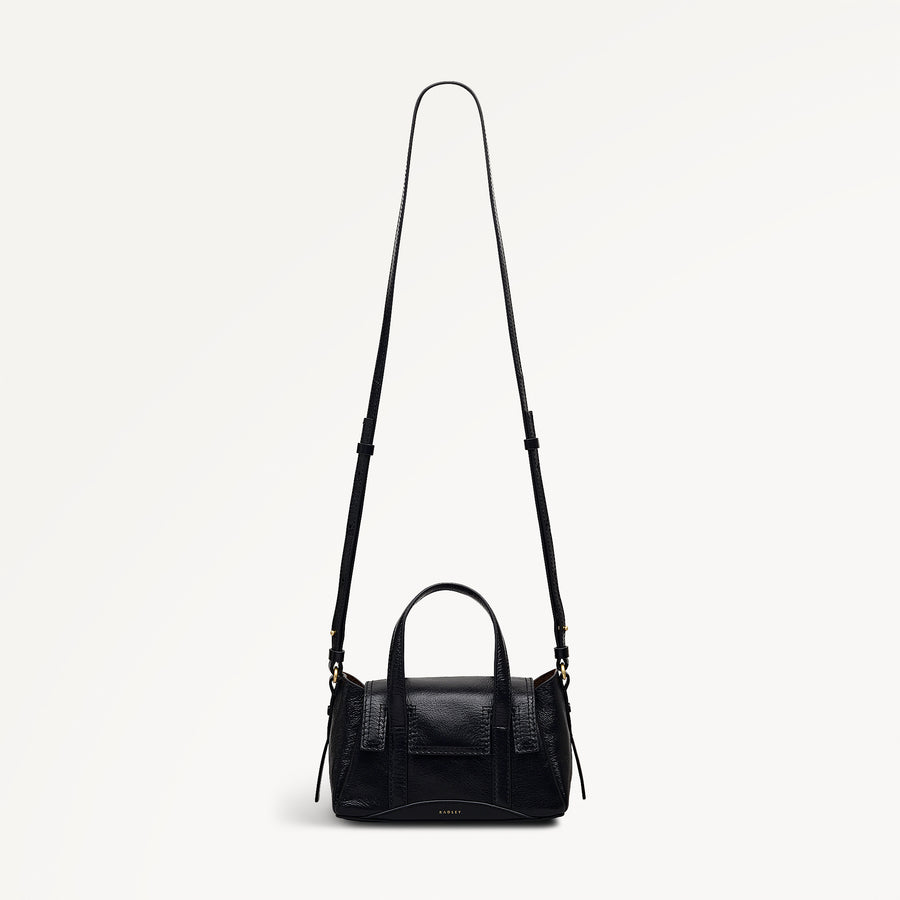 The Chancery - High Shine Small Flapover Grab Black - 113037