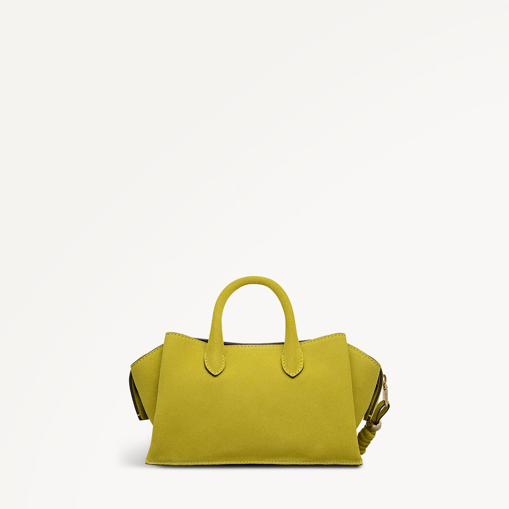 The Romilly - Suede Small Ziptop Grab Limoncello - 113038