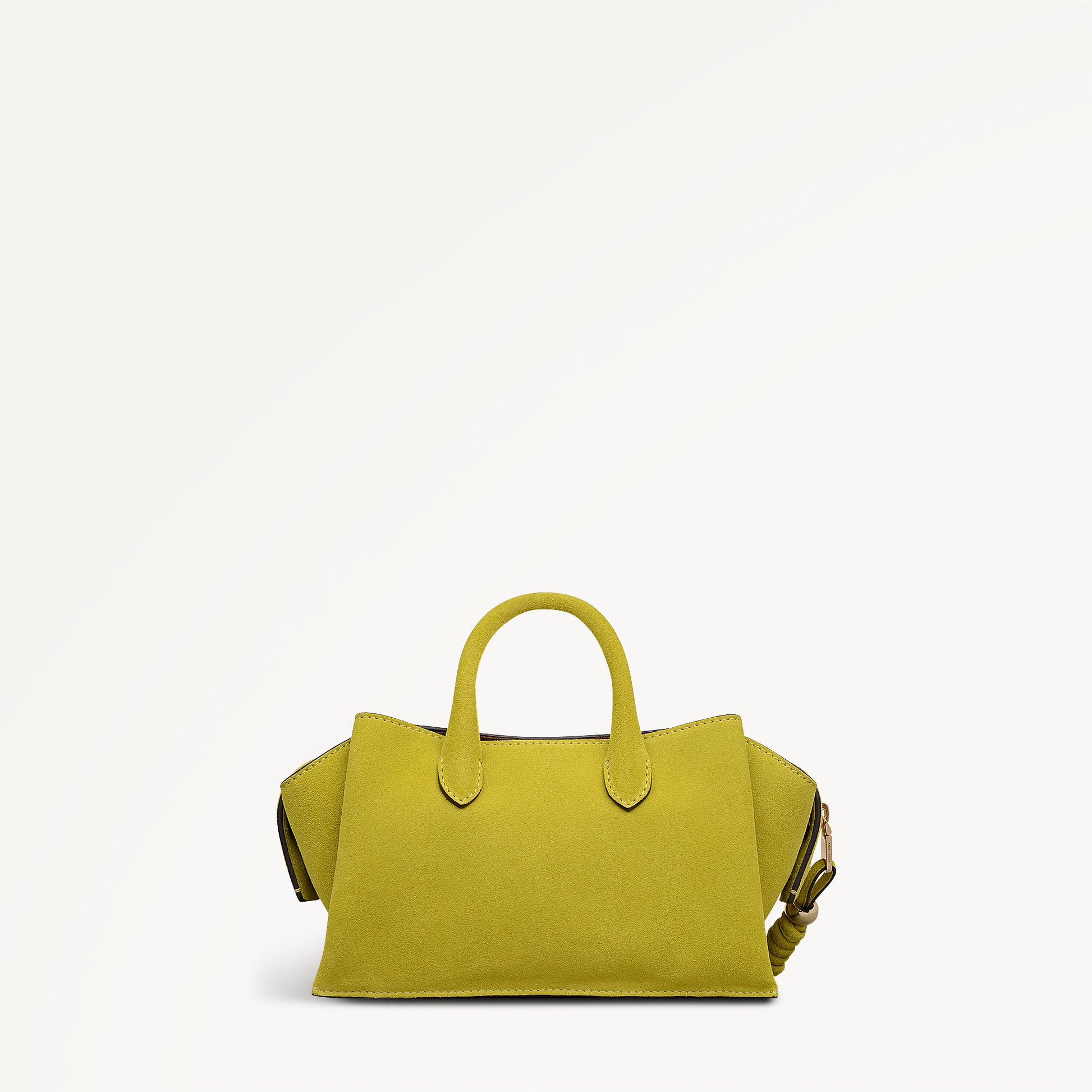 The Romilly - Suede Small Ziptop Grab Limoncello - 113038