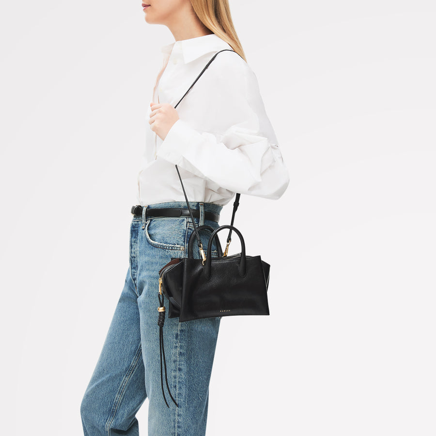 The Romilly Small Ziptop Grab Black - 113039