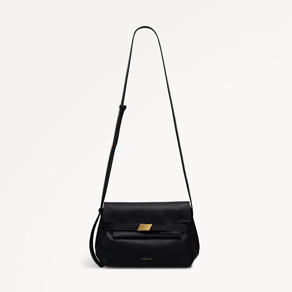 The Christina Small Flapover Cross Body Black - 113040