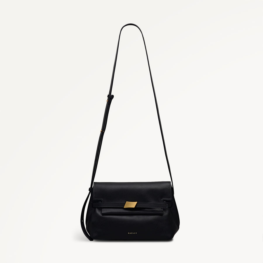 The Christina Small Flapover Cross Body Black - 113040