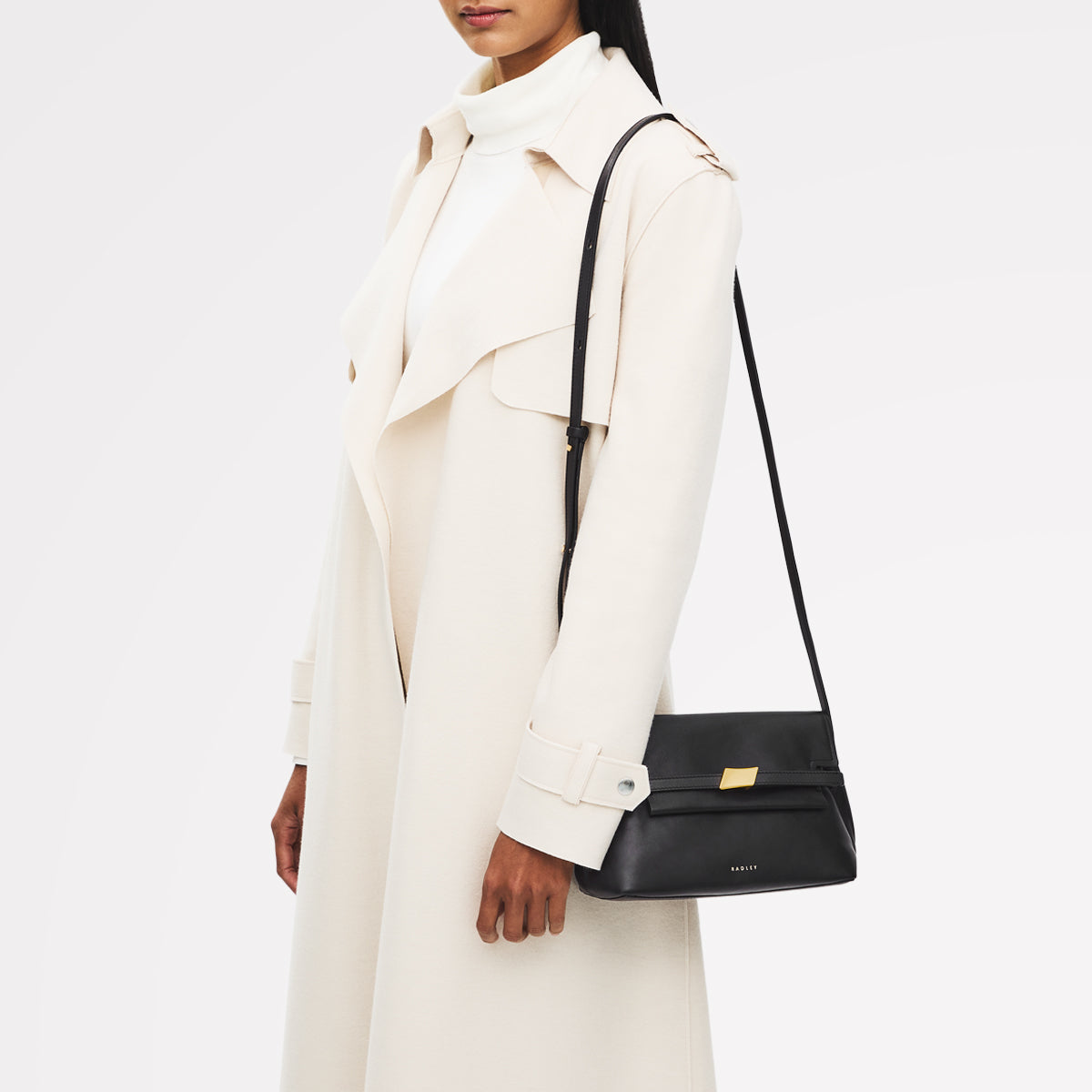 The Christina Small Flapover Cross Body Black - 113040