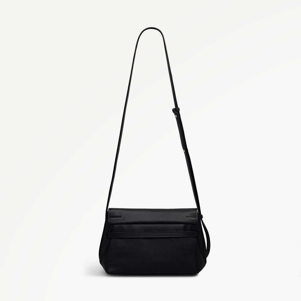 The Christina Small Flapover Cross Body Black - 113040