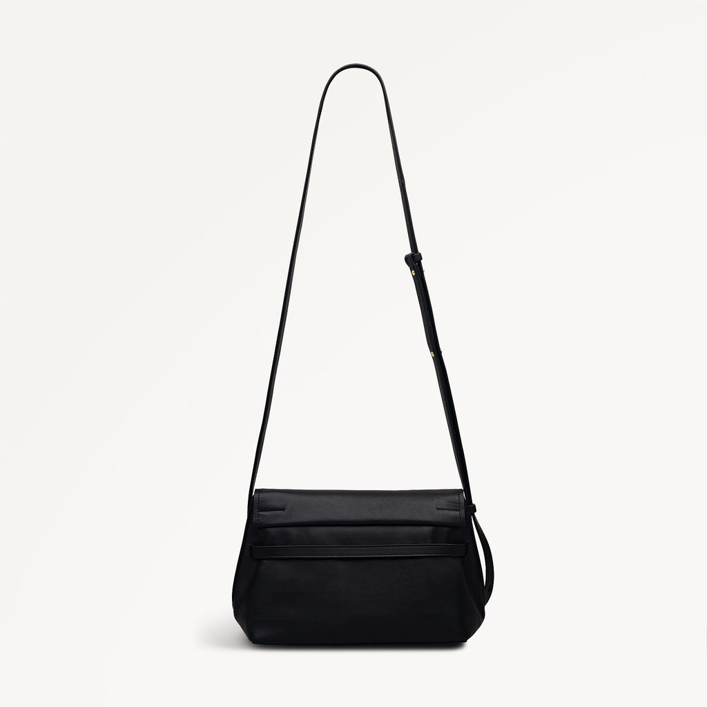 The Christina Small Flapover Cross Body Black - 113040