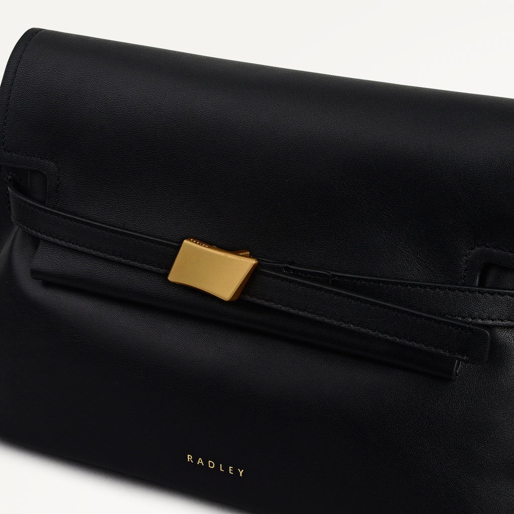 The Christina Small Flapover Cross Body Black - 113040