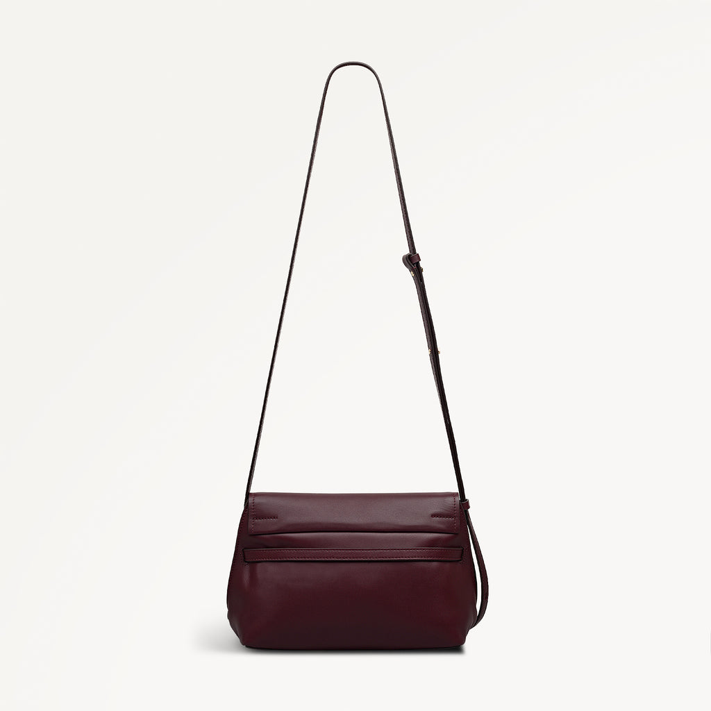 The Christina Small Flapover Cross Body Dark Cherry - 113041