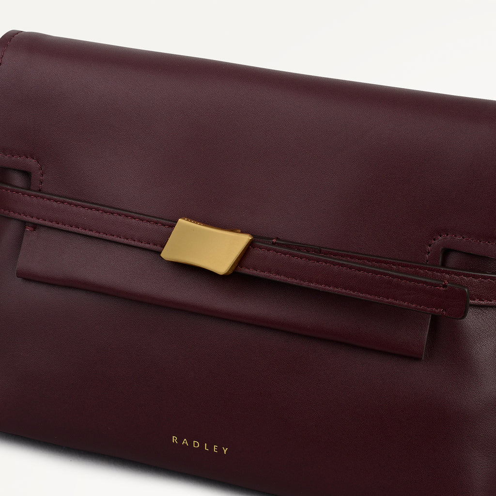 The Christina Small Flapover Cross Body Dark Cherry - 113041