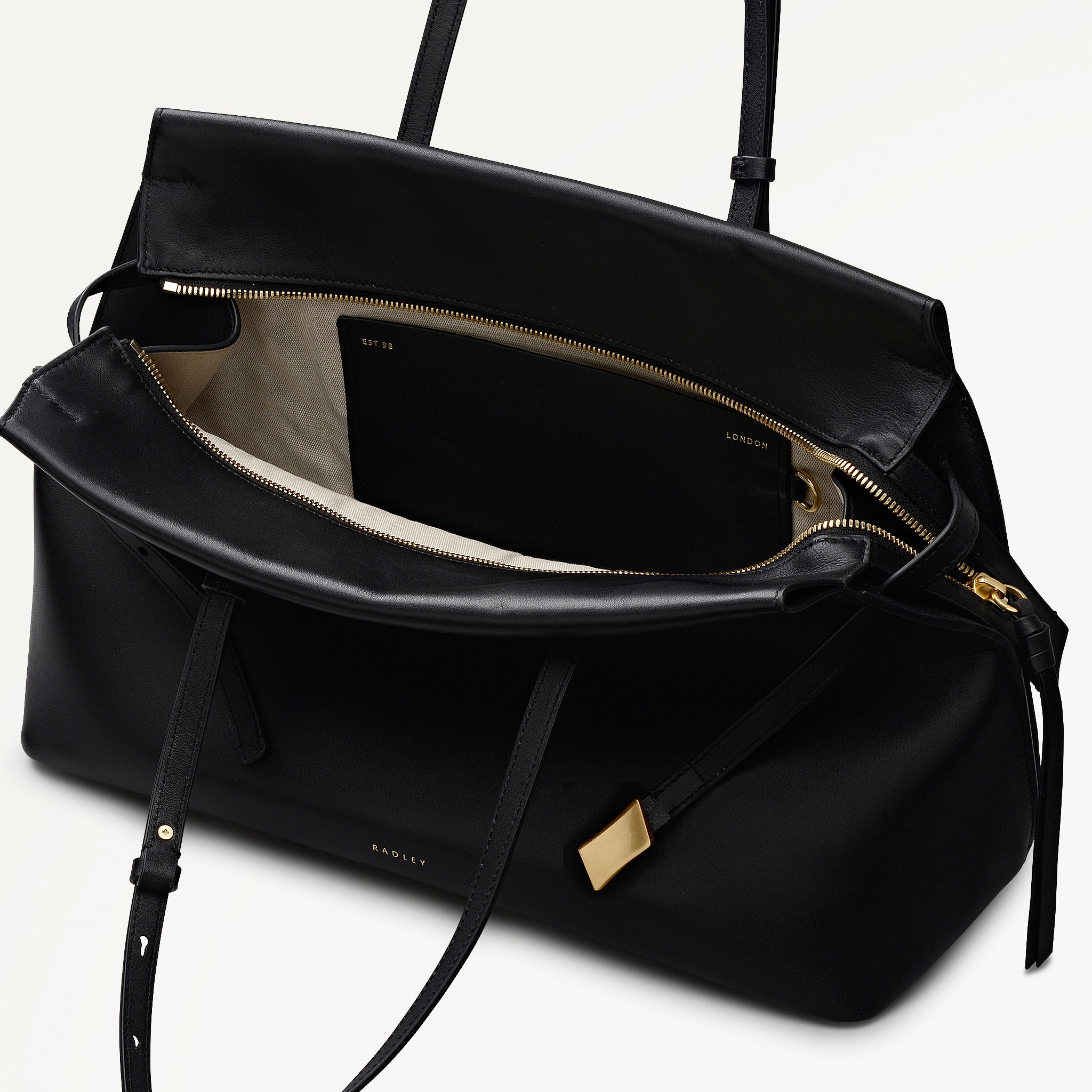 The Christina Large Ziptop Shoulder Black - 113043
