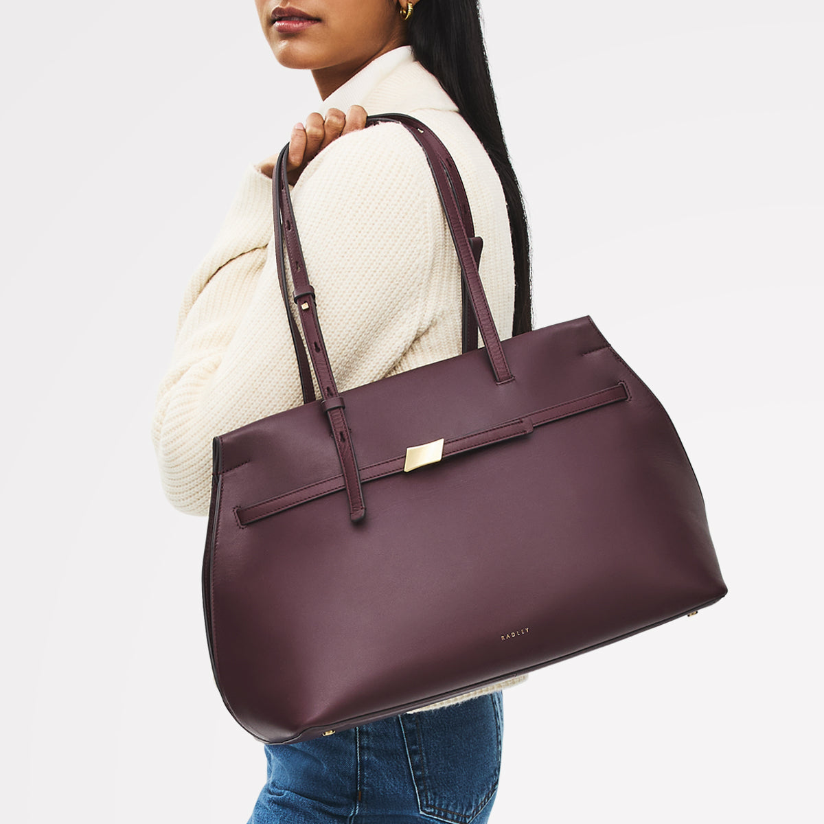 The Christina Large Ziptop Shoulder Dark Cherry - 113044